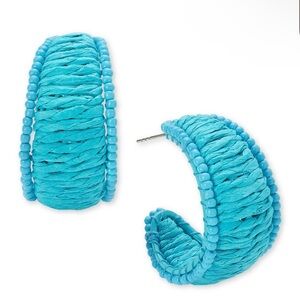 Turquoise Beaded Hoop Earrings